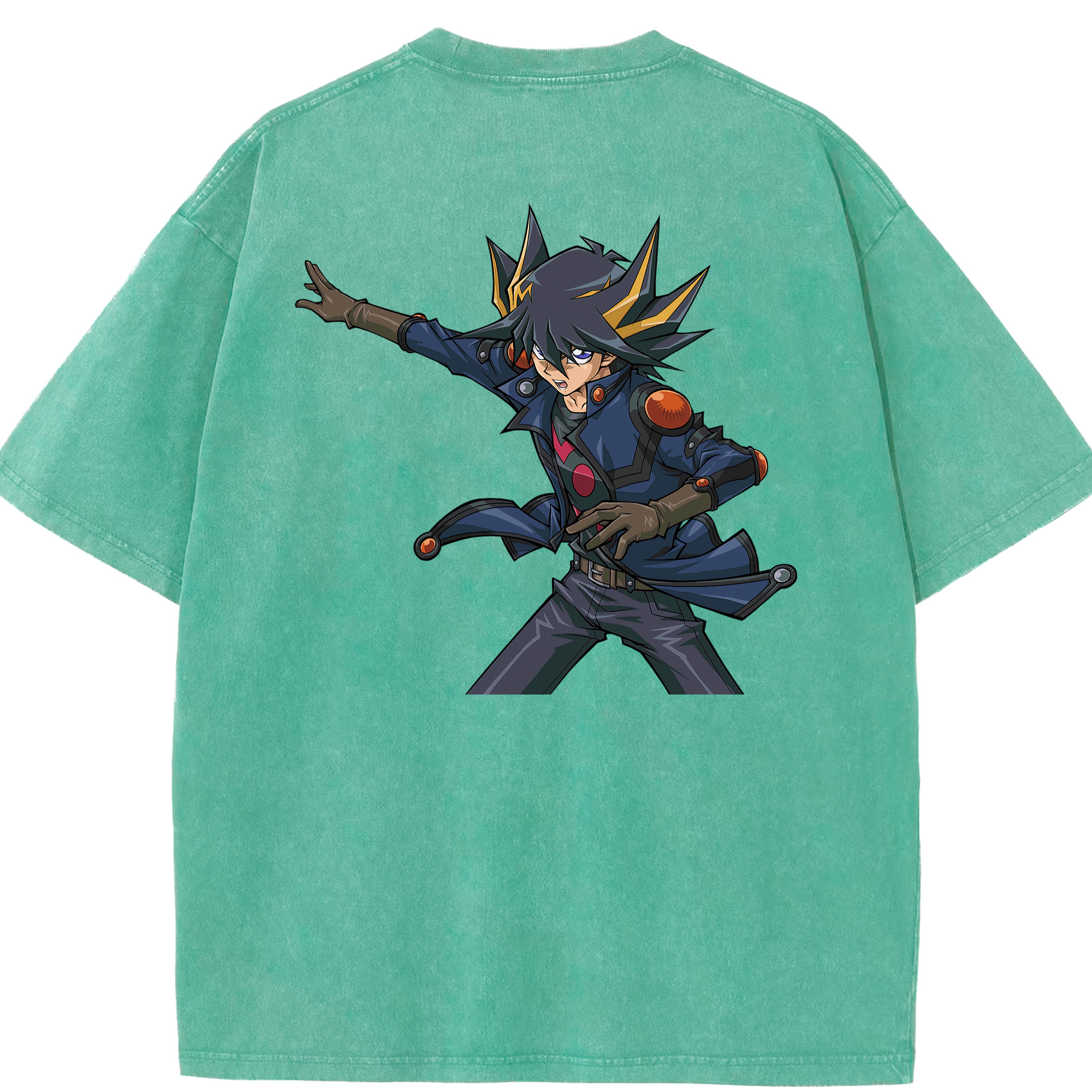 （画像用） 遊☆戯☆王 Yu-Gi-Oh! 綿100% ヴィンテージ風 半袖Tシャツ（背面プリント）